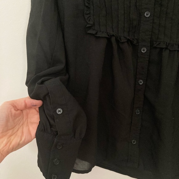 J. Crew sheer long sleeve button up - Picture 3 of 8